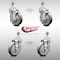 Service Caster 5 Inch SS Gray Polyurethane Swivel 1/2 Inch Threaded Stem Caster Brakes SCC, 2PK SCC-SSTS20S514-PPUB-TLB-121315-2-S-2 - alternate 1